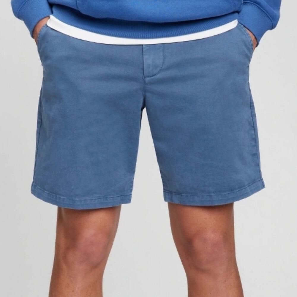 Gap Mens 8" Vintage Shorts - Blue Chill - Size 33